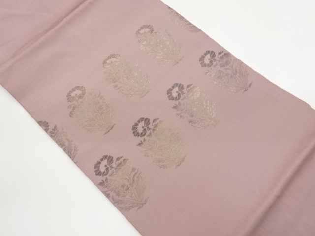 Nagoya obi with woven abstract floral pattern